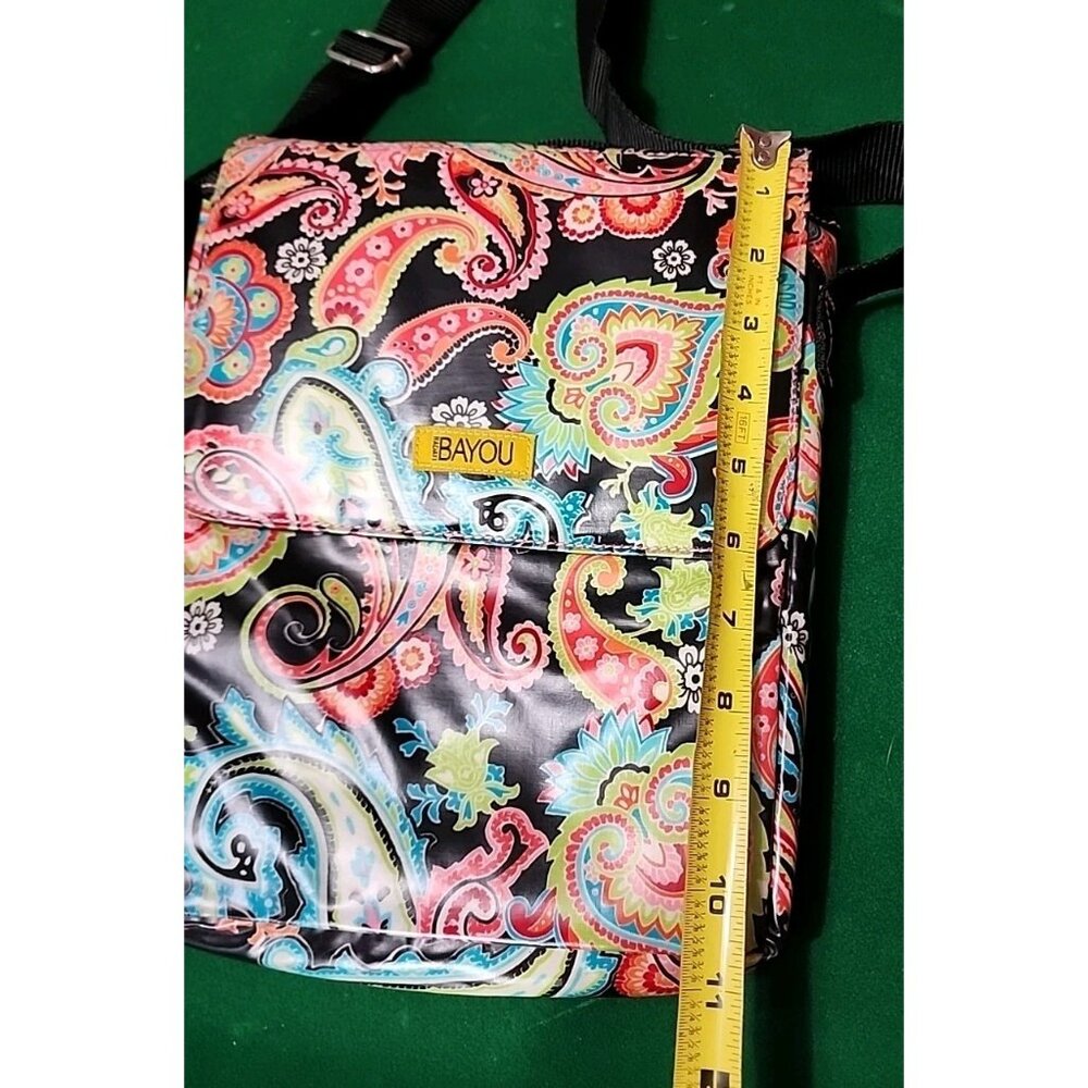 Hadiki Bayou Paisley Sling Crossbody Purse Shoulder Bag Adjustable Strap EUC - Picture 13 of 16